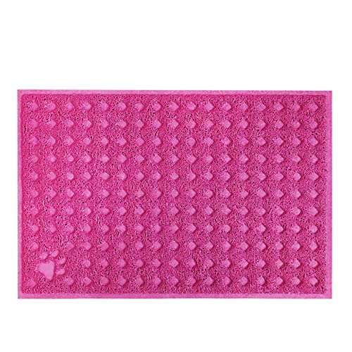 NIQIU Katzentoilette Katzentoilette Matte Fressnapf Tischset Katzenbett Pads rutschfeste wasserdichte Katzentoilette Sandkastenmatten Katzenzubehör-WavePoint-Rosa von NIQIU