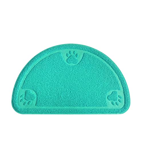 NIQIU Katzentoilette Katzentoilette Matte Futternapf Tischset Katzenbettauflagen rutschfeste wasserdichte Katzentoilette Sandkastenmatten Katzenzubehör-NewSemicircle-LakeBL von NIQIU