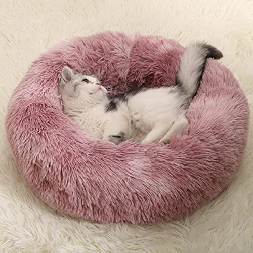 NIQIU Lange Plüsch Flauschige Haustier Hundebett Claming Katzenbetten Donut Runde Bank Weiche Warme Chihuahua Kennel Große Matte Kissen Heimtierbedarf-Farbe 3,40x40x18cm,Deutschland von NIQIU