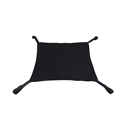 NIQIU Neue Katzenbettmatte Fleece Haustier Kätzchen Katzenhängematte Abnehmbare Hängende Weiche Bettkäfige Für Stuhl Tisch Kitty Kaninchen Kleines Haustier Schaukel Nest-Schwarz,48x50cm von NIQIU