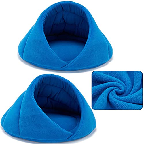 NIQIU Neuestes Warmes Hundebett Haustier Hundehütte Weiches Geeignetes Fleece Katze Hundebett Haus für Hundekissen Katzenschlafsack Nest Hohe Qualität-Blau,XS von NIQIU