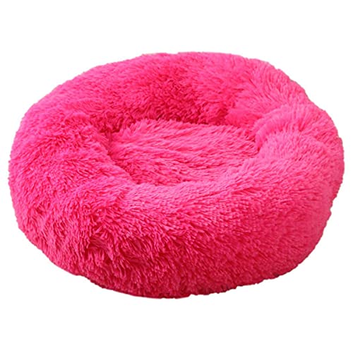 NIQIU Runde Katzenbetten Haus Weicher Langer Plüsch Bestes Haustier Hundebett für Hunde Korb Haustierprodukte Kissen Katzenbett Matte Tiere Schlafsofa-K,70cm von NIQIU