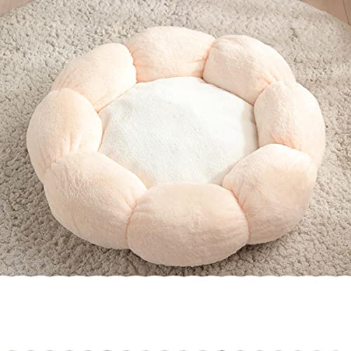 NIQIU Super weiche Haustier-Plüschmatte Winter Warmes Katzenbett Blumenförmiges Hundekissen Rundes Haustierschlafbett Kätzchen Haus Katzenkissen Haustierbedarf-3,55CM von NIQIU