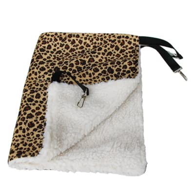 NIQIU Warm Hängende Katzenbett Matte Haustier Kätzchen Käfig Bett Weiche Katze Hängematte Abdeckung Kissen Für Welpen Haustier Kätzchen Käfig Bett Heimtierbedarf 4 Farben-Leopard,S von NIQIU