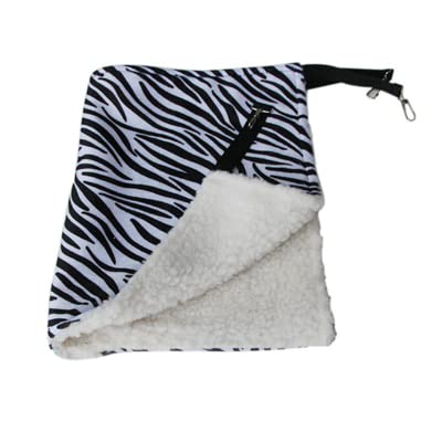 NIQIU Warm Hängende Katzenbett Matte Haustier Kätzchen Käfig Bett Weiche Katze Hängematte Abdeckung Kissen Für Welpen Haustier Kätzchen Käfig Bett Heimtierbedarf 4 Farben-Zebra,M von NIQIU