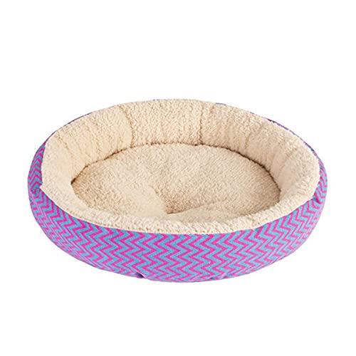 NIQIU Warmes Haustier Katzenbett Haus Winter Rundbett Fodable Katzenschlafmatte Pad Nest Zwinger Haustier Kissen Kätzchen Nest Heimtierbedarf-02,S von NIQIU