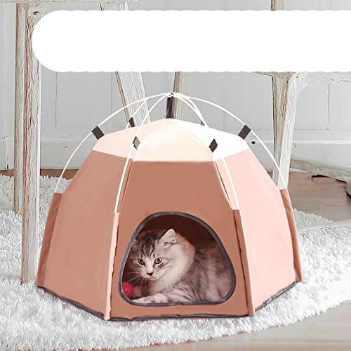 NIQIU ortable Folding Dog House Pet Cage Cat Carrier Zelt Laufstall Bett Faltzelt Laufstall Einfache Bedienung Zaun Haustierzubehör-Braun,China von NIQIU