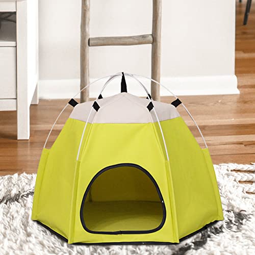 NIQIU ortable Folding Dog House Pet Cage Cat Carrier Zelt Laufstall Bett Faltzelt Laufstall Einfache Bedienung Zaun Haustierzubehör-Gelb,Australien von NIQIU