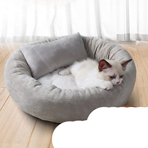 Net Red Egg Tarts Katzennest Katzenhaus Jahreszeiten Haustiere Winterwärme, Hundenest, Katzenprodukte Winterkatzenbett Verdickung-Fisch wie Kopfpillo, L Durchmesser 50cm 8kg von NIQIU