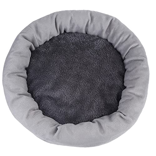 Net Red Egg Tarts Katzennest Katzenhaus Jahreszeiten Haustiere Winterwärme, Hundenest, Katzenprodukte Winterkatzenbett Verdickung-graue Kopfstütze, L Durchmesser 50 cm 8 kg von NIQIU