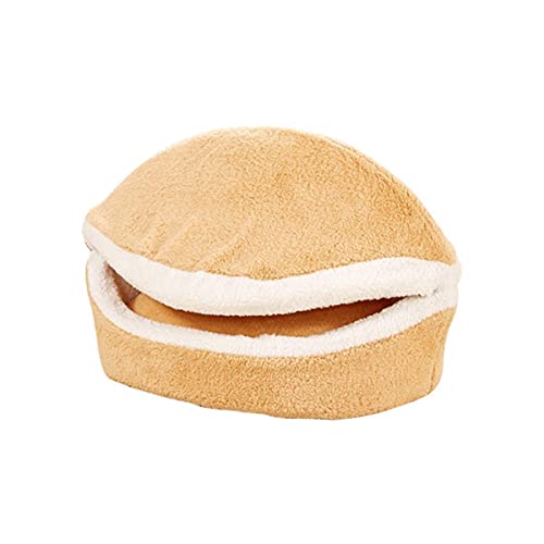 Netter Hamburger Bett Kennel Warmer Schlafsack Katze Wasserdichtes Nest Tragbares Haustier für Heimtier Welpen Schlafbedarf-Beige,Australien von NIQIU