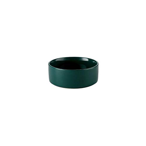 Niedliche keramische Katzenschale Universal Pet Eating Trinkschale Bambusregal Antiskid Dog Cat Geschirr Schalen Pet Supplies-Dark Green Bowl, S. von NIQIU