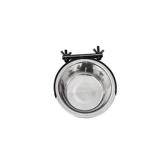 Pet Dog Bowl Edelstahl Hängende Schüssel Halter Futterautomat für Welpen Katze Vogel Papagei Futter Wasserkäfig Schalen Haustier Fütterung Produkt-1, USA von NIQIU