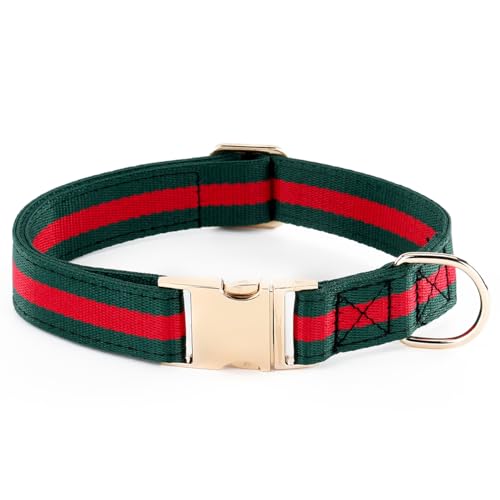 NISIYE Verstellbares Hundehalsband mit Glöckchen, spezielles Design-Muster, sehr bequem, weiches Nylon, atmungsaktiv, Haustierhalsband für kleine, mittelgroße und große Hunde von NISIYE