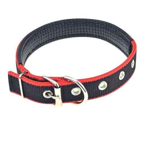 Hunde- und Katzenhalsband mit Legierungsschnalle, größenverstellbares Halsband für kleine und mittelgroße Hunde, Heimtierbedarf, Haustierhalsband, weiches Leder, 3,0 x 60 cm, China von NITONAMI