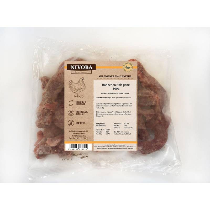 Nivoba Hähnchen Hals ganz 18x500g von NIVOBA