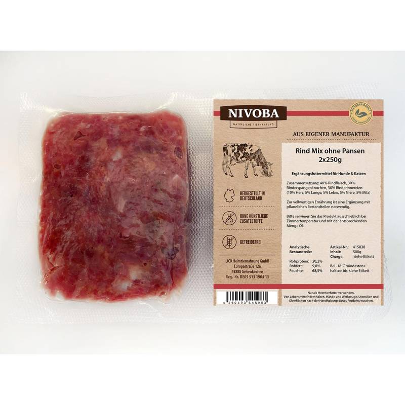 Nivoba Rind Mix ohne Pansen 28x2x250g von NIVOBA