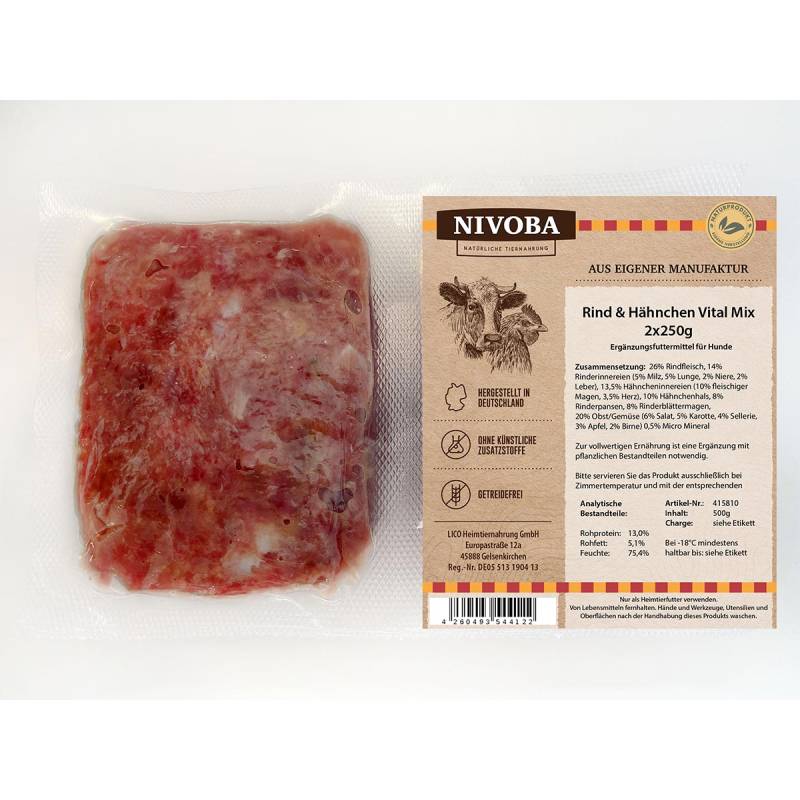 Nivoba Rind & Hähnchen Vital Mix 14x2x250g von NIVOBA