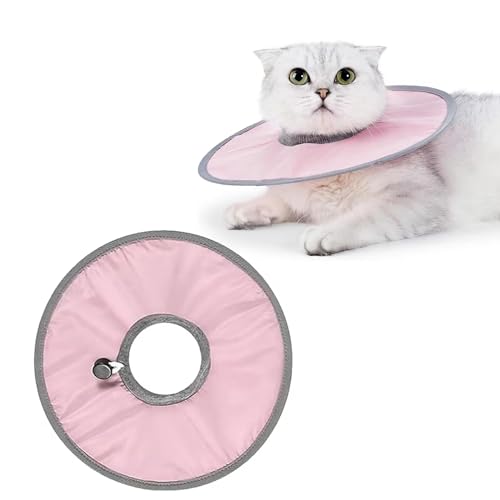 NIYATA Anti-Leck-Kragen, verstellbares Katzenhalsband, Erholungshalsband für Katzen, zur postopperativen Erholung von Kätzchen und Welpen, Anti-Bissschutz (Rosa) von NIYATA