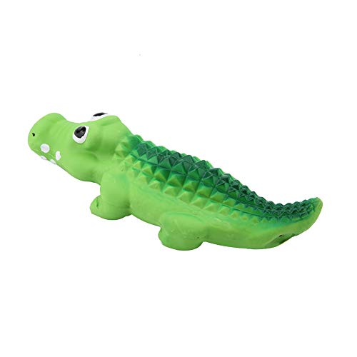 NIZUUONE Latex Süßes Krokodil Quietschendes Hundekauspielzeug Haustier Welpenspielspielzeug für die Zahnpflege von NIZUUONE