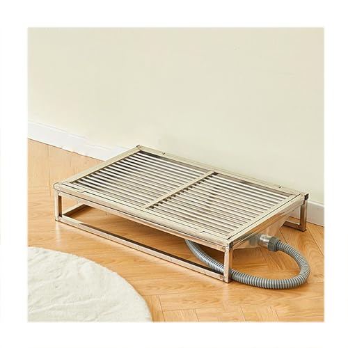 Welpentoilette Trainingsunterlage,Hundetoilette Einfaches Waschen Mit Tablett,Edelstahl Hundeklo Für Zuhause,80 * 50cm von NJDQFA