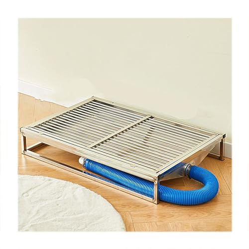 NJDQFA Welpentoilette Trainingsunterlage,Hundetoilette Einfaches Waschen Mit Tablett,Edelstahl Hundeklo Für Zuhause,90 * 60cm von NJDQFA