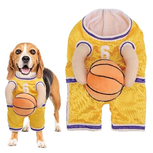 Hunde-Basketballkostüm mit Ball, Basketball-Hundekostüm, Hunde-Basketball-Halloween-Kostüm, Hunde-Basketballspieler-Kostüm mit Ball von NKNLKS