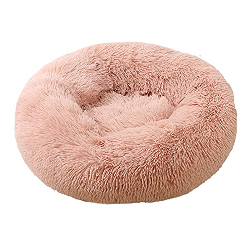 NLCYYQ Donut Pet Bed Donut Hundebett Großes Donut Haustierbett Für Katzen Haustierhöhlenbett Hund Rundes Bett Mittleres Warmes Höhlennest Schlafbett (80cm,Dunkelpink) von NLCYYQ