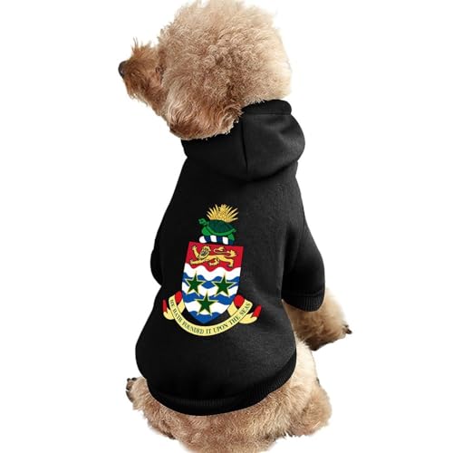 Cayman-Inseln-Wappen Warmer Hunde-Kapuzenpullover Niedliches Hundekostüm-Sweatshirt Gemütliche Haustierkleidung S von NLWQEKV