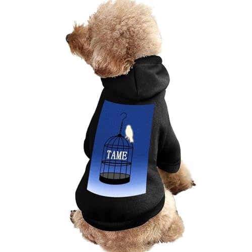 Domestizierung Käfig Vogel Buchstabe Blau Haustier Hund Hoodies Hundekleidung für kleine Hunde Weste Chihuahua Kleidung Warmer Mantel Jacke Herbst Welpen Outfits Katzen Hunde Kleidung XL von NLWQEKV