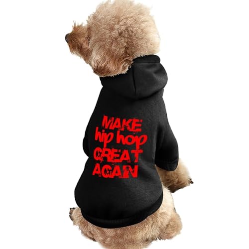 Machen Sie Hip Hop wieder großartig Warmer Hunde-Kapuzenpullover Niedliches Hundekostüm-Sweatshirt Gemütliche Haustierkleidung S von NLWQEKV