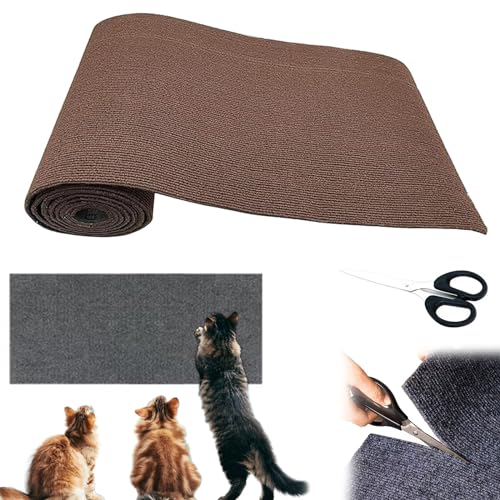 Asisumption Kratzmatte Für Katzen, Kratzmatte Katze, Kratzmatte Selbstklebend, Kratzmatte Katze Wand, Katzen Kratzmatte für Kratzbäume, Möbel, Kratzbäume, Couchschutz (Braun, 60cm*1m) von NNBWLMAEE