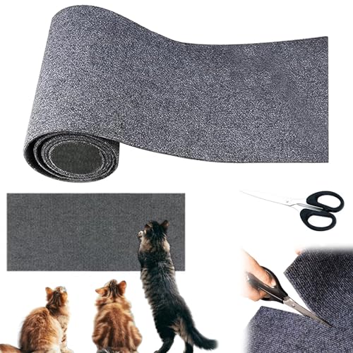 Asisumption Kratzmatte Für Katzen, Kratzmatte Katze, Kratzmatte Selbstklebend, Kratzmatte Katze Wand, Katzen Kratzmatte für Kratzbäume, Möbel, Kratzbäume, Couchschutz (Grau, 60cm*1m) von NNBWLMAEE