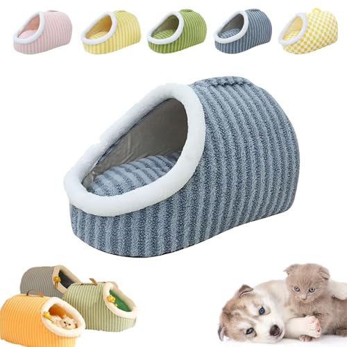 Cozy Hideaway Pet Bed, Zentric Dog Bed, Cozy Cave Dog Bed, Dog Bed with Cover Cave, Non-Slip Washable Soft Pet Slipper Cave Bed Sleeping Bag for Cat Puppy (Blue,L) von NNBWLMAEE