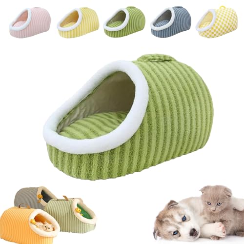 Cozy Hideaway Pet Bed, Zentric Dog Bed, Cozy Cave Dog Bed, Dog Bed with Cover Cave, Non-Slip Washable Soft Pet Slipper Cave Bed Sleeping Bag for Cat Puppy (Green,L) von NNBWLMAEE