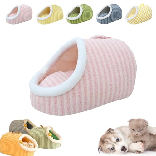 Cozy Hideaway Pet Bed, Zentric Dog Bed, Cozy Cave Dog Bed, Dog Bed with Cover Cave, Non-Slip Washable Soft Pet Slipper Cave Bed Sleeping Bag for Cat Puppy (Pink,L) von NNBWLMAEE