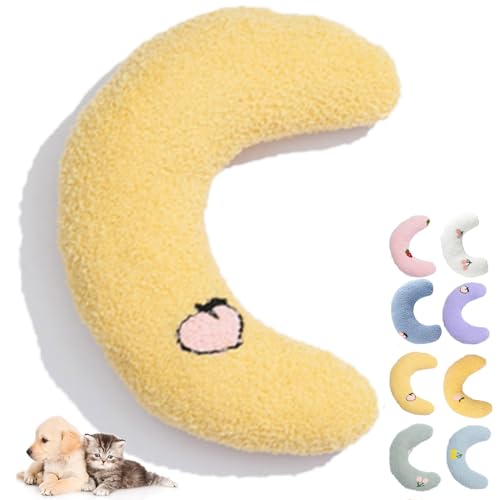 Little Plush Pillow For Cats, Calming Pillow For Dogs, Calming Pillow For Small Dogs With Anxiety, Pupzen Calming Pillow, Ultra Soft Fluffy Pet Calming Toy Half Donut Cuddler Machine Washable (B) von NNBWLMAEE