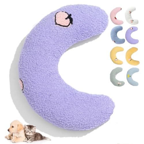 Little Plush Pillow For Cats, Calming Pillow For Dogs, Calming Pillow For Small Dogs With Anxiety, Pupzen Calming Pillow, Ultra Soft Fluffy Pet Calming Toy Half Donut Cuddler Machine Washable (G) von NNBWLMAEE