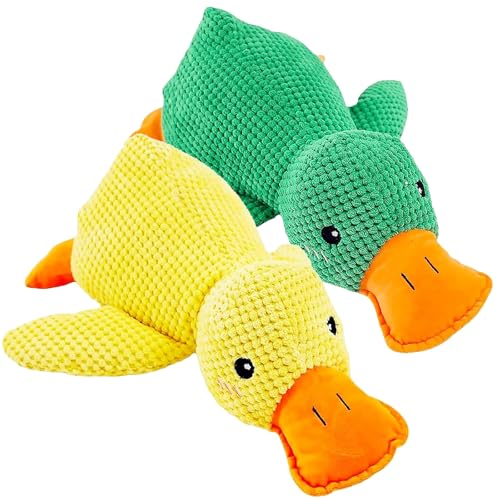 NNBWLMAEE Beruhigende Ente, beruhigende Ente, Hundespielzeug, leuchtend gelb, beruhigende Ente für Hunde, emotionale Unterstützung, Ente, beruhigende Ente, Quack-Quack-Ente Hundespielzeug für Welpen, von NNBWLMAEE