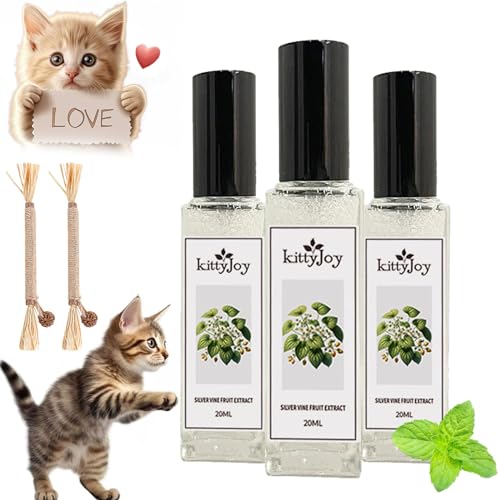 NNBWLMAEE Herbal Cat Joy, Kitty Joy Herbal Cat Joy, Celery Pets Herbal Cat Joy, Kitty Joy Kräuterspray, Stress- und Angstlinderung bei Katzen, glücklicher Lebensraum für Ihre Katze (3Pcs) von NNBWLMAEE