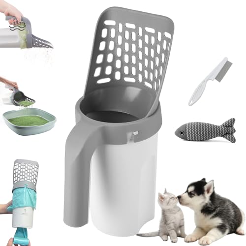 NNBWLMAEE MeowBud Poop Scooper, Meow Bud Poop Scooper with Holder, No Touch Litter Box Scoop, Cat Litter Scooper with Bag, Removable Large Capacity, Isolate Odor, No Dirty Hands (1PC) von NNBWLMAEE