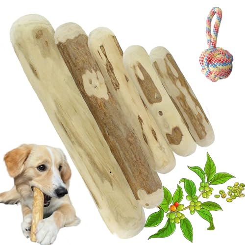 NNBWLMAEE Mumbies Wood Dog Chews, Coffee Wood Dog Chew, Mumbies Real Wood Chews, Dog Wood Chew Stick for Aggressive Chewers, Dog Teeth Cleaning Toy, Dental Care & Training (15cm) von NNBWLMAEE