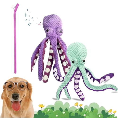 NNBWLMAEE Pawforloves Premium Pet Plush Toy, Premium Pet Plush Octopus, Paw for Loves Pet Plush Toy, Premium Pet Plush Octopus, Plush Squeaky Dog Toys (2 Pcs D) von NNBWLMAEE