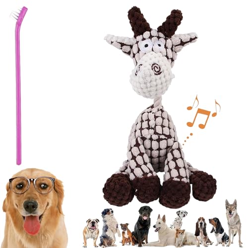 NNBWLMAEE Petsboro Bitebuddy, Shirem Bitebuddy, Briteza Dog Toys, Immortal Squeaker Plush Toy for Aggressive Chewers, Teeth Cleaning, with Squeakers (White) von NNBWLMAEE