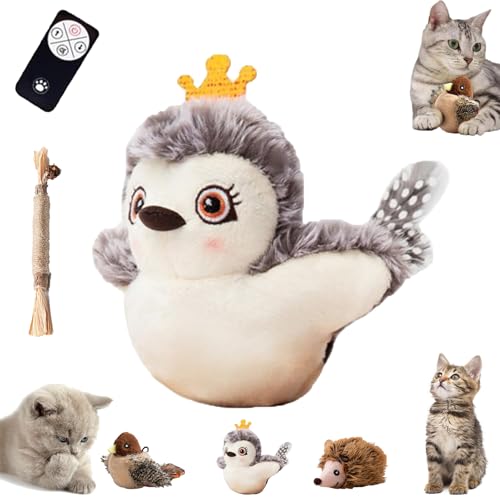 NNBWLMAEE Petsboro Featherfun Flyer, Yiffany Featherfun Flyer, Feather Fun Flyer, Chirping Bird Cat Toy Flapping Wings, Flapping Bird Cat Toys for Indoor Cats, Moving Bird Cat Toy,Rechargeable (B) von NNBWLMAEE