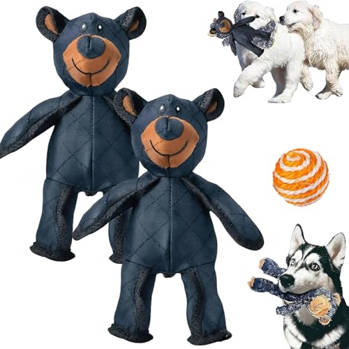 NNBWLMAEE Unbreaka-Bear, Indestructa Bear, Durabear Indestructible Bear Dog Toy, Unbreakable Teddy Extreme Bear 2.0 Dog Toys, for Aggressive Chewers Dogs, Large Dogs (2pcs-a) von NNBWLMAEE