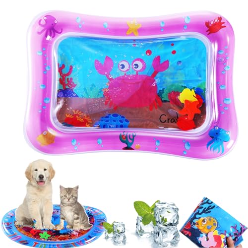 NNBWLMAEE Wassermatte Katze, Sensorische Wassermatte Katze, Interaktives Katzenspielzeug, Aqua Matte Für Katzen Und Hunde, Verdickte Wassersensor Katzenspielzeug (C) von NNBWLMAEE