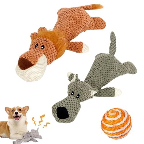 NNBWLMAEE Wowpetsmart Invincible Chewanimals, Wowpetsmart for Heavy Chewers, Wowpetsmart Chew Animals, Wowpetsmart Dog Toys for Small and Large Dogs, No Hurt Teeth (2pcs-a) von NNBWLMAEE