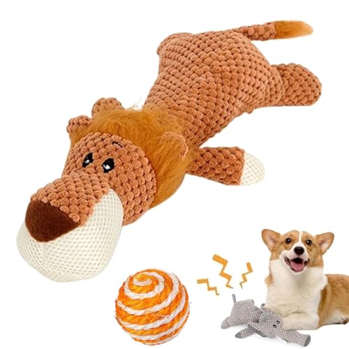 NNBWLMAEE Wowpetsmart Invincible Chewanimals, Wowpetsmart for Heavy Chewers, Wowpetsmart Chew Animals, Wowpetsmart Dog Toys for Small and Large Dogs, No Hurt Teeth (Lion) von NNBWLMAEE