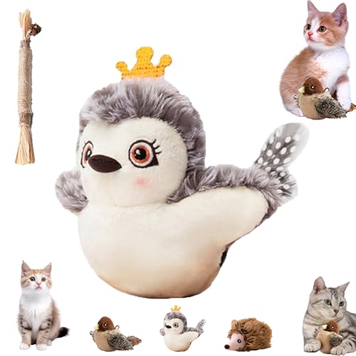 NNBWLMAEE Yiffany Featherfun Flyer, Feather Fun Flyer, Petsboro Featherfun Flyer, Flapping Bird Cat Toy, Chirping Bird Cat Toy Flapping Wings, Cat Bird Toy Flapping for Indoor Cats, Srealistic (B) von NNBWLMAEE